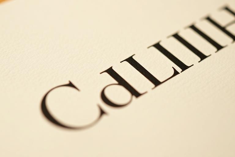 Elegant serif typography on textured paper